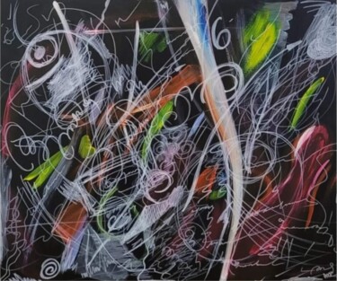 Картина под названием "Continuous creation…" - Anastasiia Baeva, Подлинное произведение искусства, Акрил Установлен на Дерев…