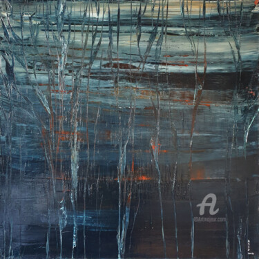 Painting titled "60×60CM GLOW IN THE…" by Asia Bagaeva, Original Artwork, Oil