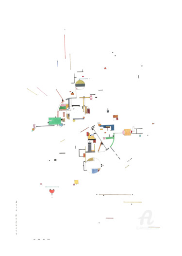 Malarstwo zatytułowany „Oeuvre graphique-co…” autorstwa Asia Bagaeva, Oryginalna praca, Akwarela