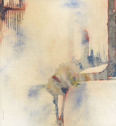 Schilderij getiteld "Peinture à l'encre…" door Asia Bagaeva, Origineel Kunstwerk, Pastel