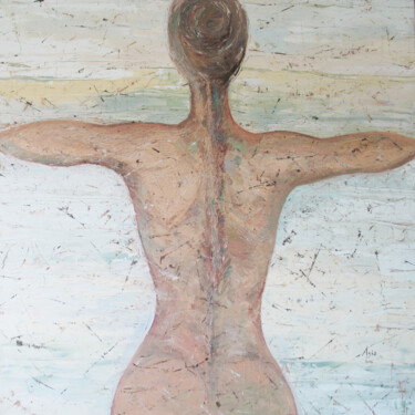 Pintura intitulada "Renonciation 100x10…" por Asia Bagaeva, Obras de arte originais, Óleo Montado em Armação em madeira