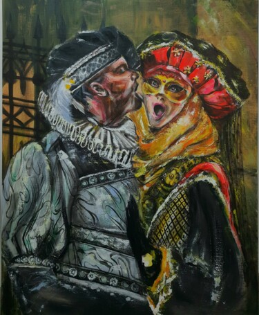 Painting titled "Дерзость" by Atali Kan, Original Artwork, Oil
