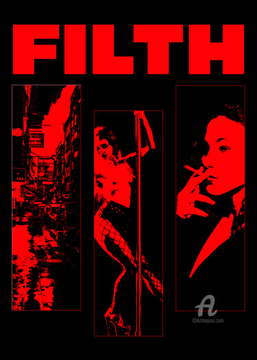 Arte digitale intitolato "Filth" da Atanas Popovski, Opera d'arte originale, Lavoro digitale 2D