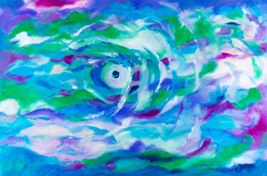 Painting titled "Eye of the storm" by Nasya, Original Artwork, Oil