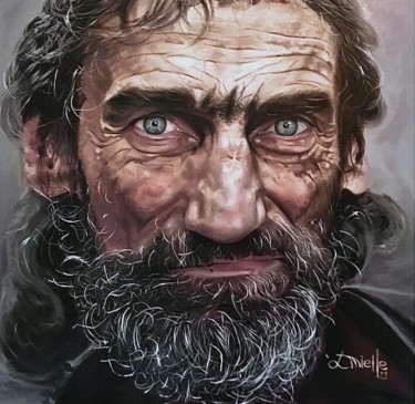 Peinture intitulée "Retrato pintura a ó…" par Luis Mielle, Œuvre d'art originale, Huile