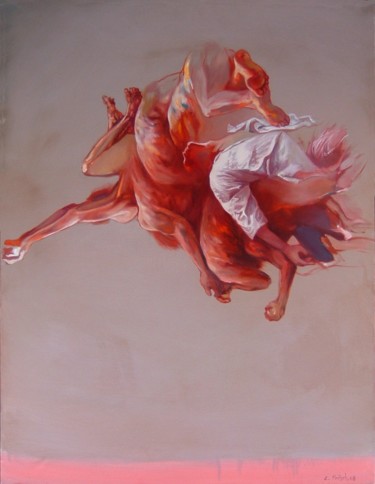 Painting titled "Géométrie sacrée 20…" by Louise Fritsch, Original Artwork, Oil Mounted on Wood Stretcher frame