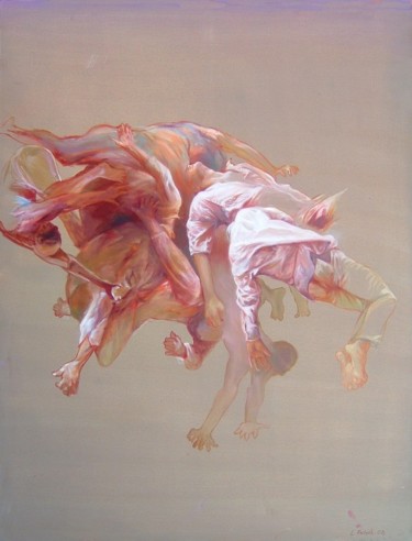 Schilderij getiteld "Sables 2008-286" door Louise Fritsch, Origineel Kunstwerk, Olie