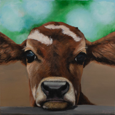 Kuhliebe Malerei mit dem Titel "Kuhliebe" von Meike Valentin, Original Kunstwerk, Acryl