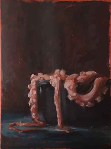 Peinture intitulée "Die Krake" par Meike Valentin, Œuvre d'art originale, Acrylique