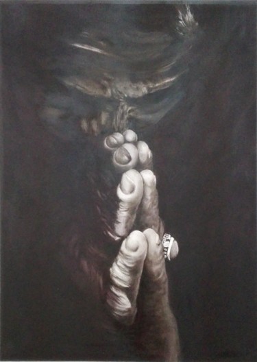 Peinture intitulée "Prière" par Christine Bogonski, Œuvre d'art originale, Huile