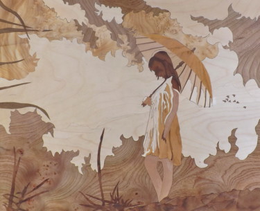 Artcraft titled "Girl with an umbrel…" by Dušan Rakić, Original Artwork