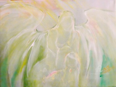 Schilderij getiteld "Engel der Weichheit" door Helene Hohmann, Origineel Kunstwerk, Acryl