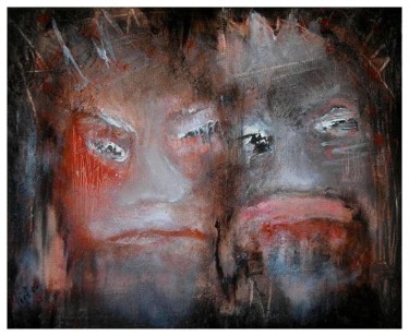 Peinture intitulée "Deux rois" par Inga, Œuvre d'art originale
