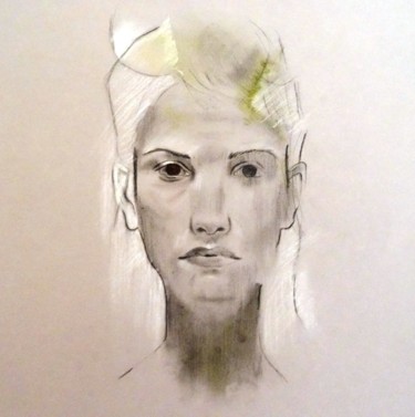 Disegno intitolato "portrait fusain - D…" da Atelier Linea, Opera d'arte originale, Carbone