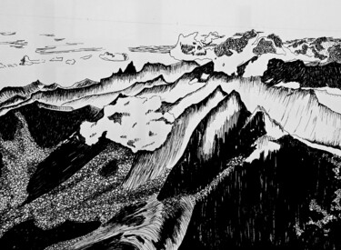 Drawing titled "Encre de chine - Ad…" by Atelier Linea, Original Artwork, Ink