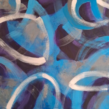Painting titled "Abstrait gestuel -…" by Atelier Linea, Original Artwork, Acrylic