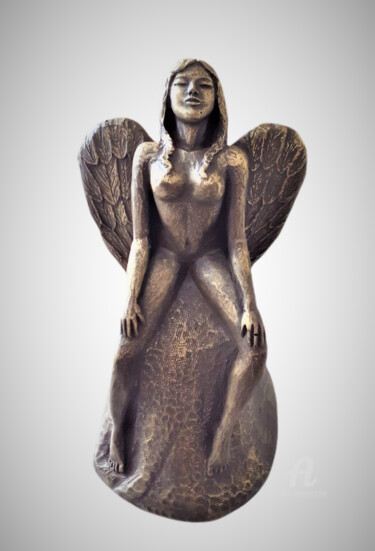 Rzeźba zatytułowany „Ange - Résine” autorstwa Atelier Mélyne Sculpture, Oryginalna praca, Żywica