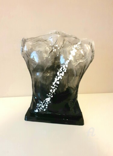 Скульптура под названием "Buste lampe d'ambia…" - Atelier Mélyne Sculpture, Подлинное произведение искусства, Смола