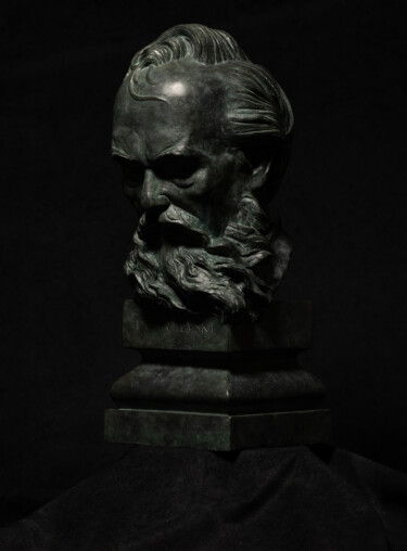 Γλυπτική με τίτλο "Dostoïevski" από Atelier Missor, Αυθεντικά έργα τέχνης, Μπρούντζος
