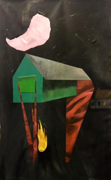 Peinture intitulée "Greenhouse" par Atelier P, Œuvre d'art originale, Acrylique