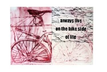 Printmaking titled "Bikes" by Atelier P, Original Artwork, Other