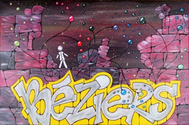Graff - Kipoulou à Béziers Peinture intitulée "Graff - Kipoulou à…" par Pk29 (Pascal Kowalewski), Œuvre d'art originale, Acrylique