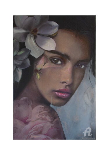 Painting titled "Sophia" by Atelier Setti, Original Artwork, Acrylic Mounted on Wood Stretcher frame