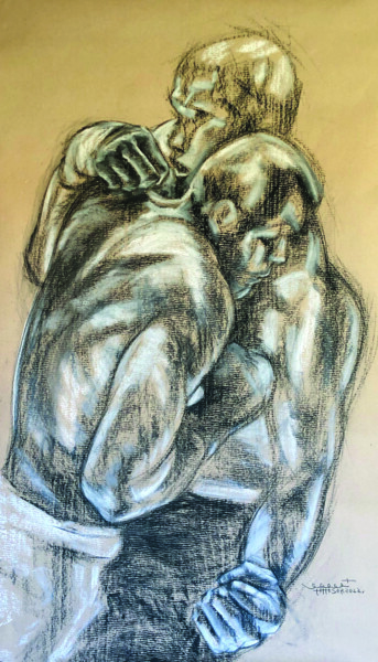 Painting titled "Impasse" by Atelier Zhang Kai, Original Artwork, Charcoal