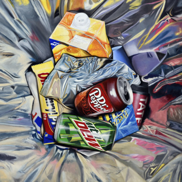 Картина под названием "TATE MODERN" - Mc_garbage, Подлинное произведение искусства, Масло