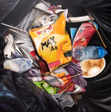 Картина под названием "NATHAN ROAD" - Mc_garbage, Подлинное произведение искусства, Масло