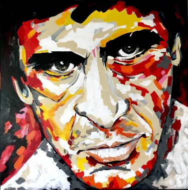 Painting titled "Al Pacino" by Patrice Almodovar, Original Artwork, Acrylic Mounted on Wood Stretcher frame