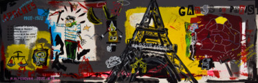 Malerei mit dem Titel ""Les gangs de Paris"" von Patrice Almodovar, Original-Kunstwerk, Acryl