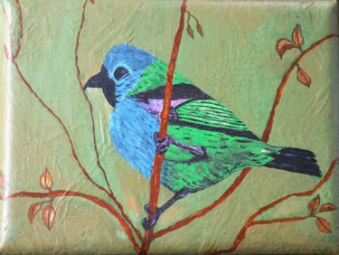 Pintura intitulada "Pássaro" por Atelier Arteiros, Obras de arte originais, Acrílico