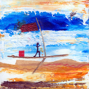 Картина под названием ""Caisse rouge sur m…" - Ruo, Подлинное произведение искусства