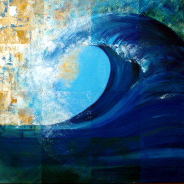 Pittura intitolato "Surf à venir" da Ruo, Opera d'arte originale