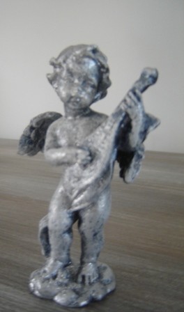 Sculpture titled "ange en effet vieil…" by Christine Escouflaire, Original Artwork