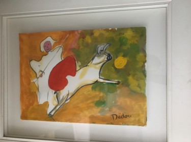 Painting titled "toreador" by Dädou, Original Artwork, Acrylic Mounted on Wood Stretcher frame