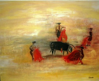 Peinture intitulée "CORRIDA" par Lilou, Œuvre d'art originale, Huile