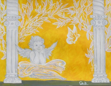 Pittura intitolato "Invitation au voyage" da Corinne Brossier (Atelier de l'imaginaire), Opera d'arte originale, Acrilico