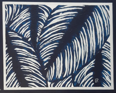 Peinture intitulée "BLUE TROPICAL" par Lucile Plancke Delassus, Œuvre d'art originale, Acrylique