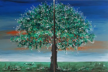 Painting titled "ARBRE DE VIE" by Lucile Plancke Delassus, Original Artwork, Acrylic