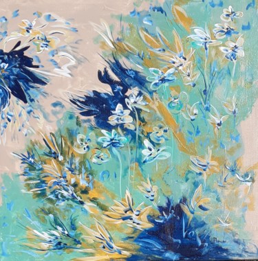 Schilderij getiteld "FLEURS SAUVAGES" door Lucile Plancke Delassus, Origineel Kunstwerk, Acryl