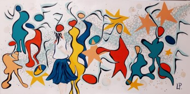 Malerei mit dem Titel "SYMPHONIE DU LACHER…" von Lucile Plancke Delassus, Original-Kunstwerk, Acryl