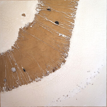 Painting titled "Terre de glace" by Martine Sezer, Original Artwork, Sand