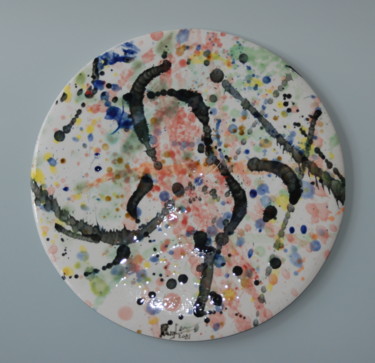 Diseño titulada "Pollock 1" por Bas Van Zuijlen, Obra de arte original, Cerámica