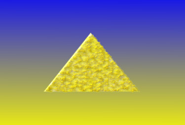 Digitale Kunst mit dem Titel "Goldene Pyramide" von Maximilian Ludwig, Original-Kunstwerk, Digitale Malerei