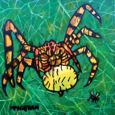 Pintura titulada "Araignée" por Atelier N N . Art Store By Nat, Obra de arte original, Acrílico Montado en Bastidor de camil…