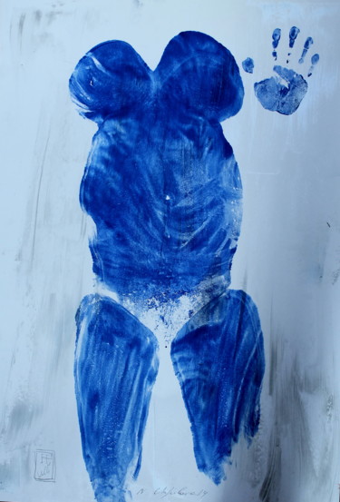 veredicto asesinato Ciudadanía yves klein emprteinte anthropométrique selfie bleu blue ➽ 1 Obras en venta  | Artmajeur