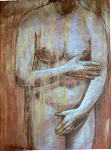 Painting titled "Danaé" by Atelier N N . Art Store By Nat, Original Artwork, Acrylic