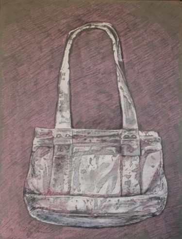 Drawing titled "Sac Guess 14" by Atelier N N . Art Store By Nat, Original Artwork, Acrylic